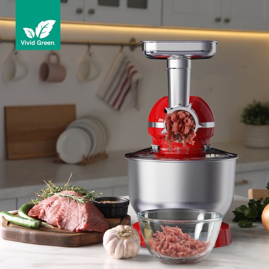 Vivid Green Keukenmachine Multifunctioneel Rood