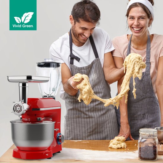 Vivid Green Keukenmachine Multifunctioneel Rood