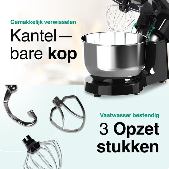 Vivid Green Keukenmachine Zwart
