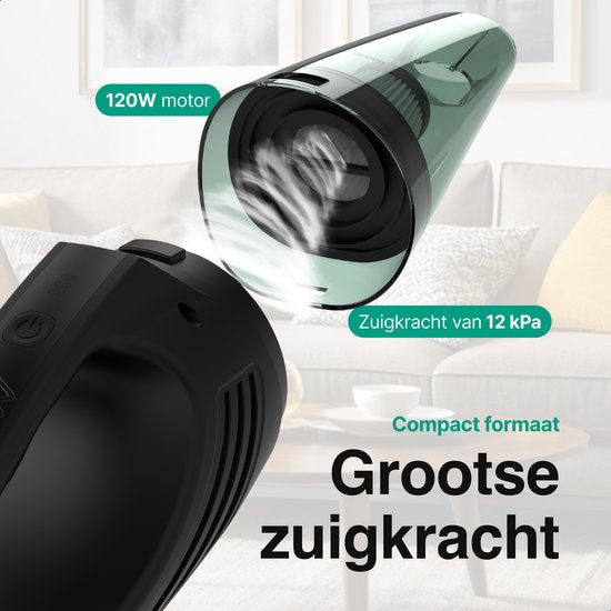 Vivid Green Kruimelzuiger Met Lamp Zwart