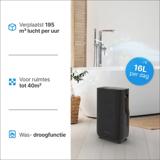 Vivid Green Luchtontvochtiger 16L Zwart