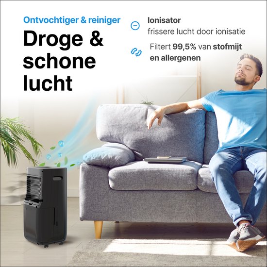 Vivid Green Luchtontvochtiger 16L Zwart