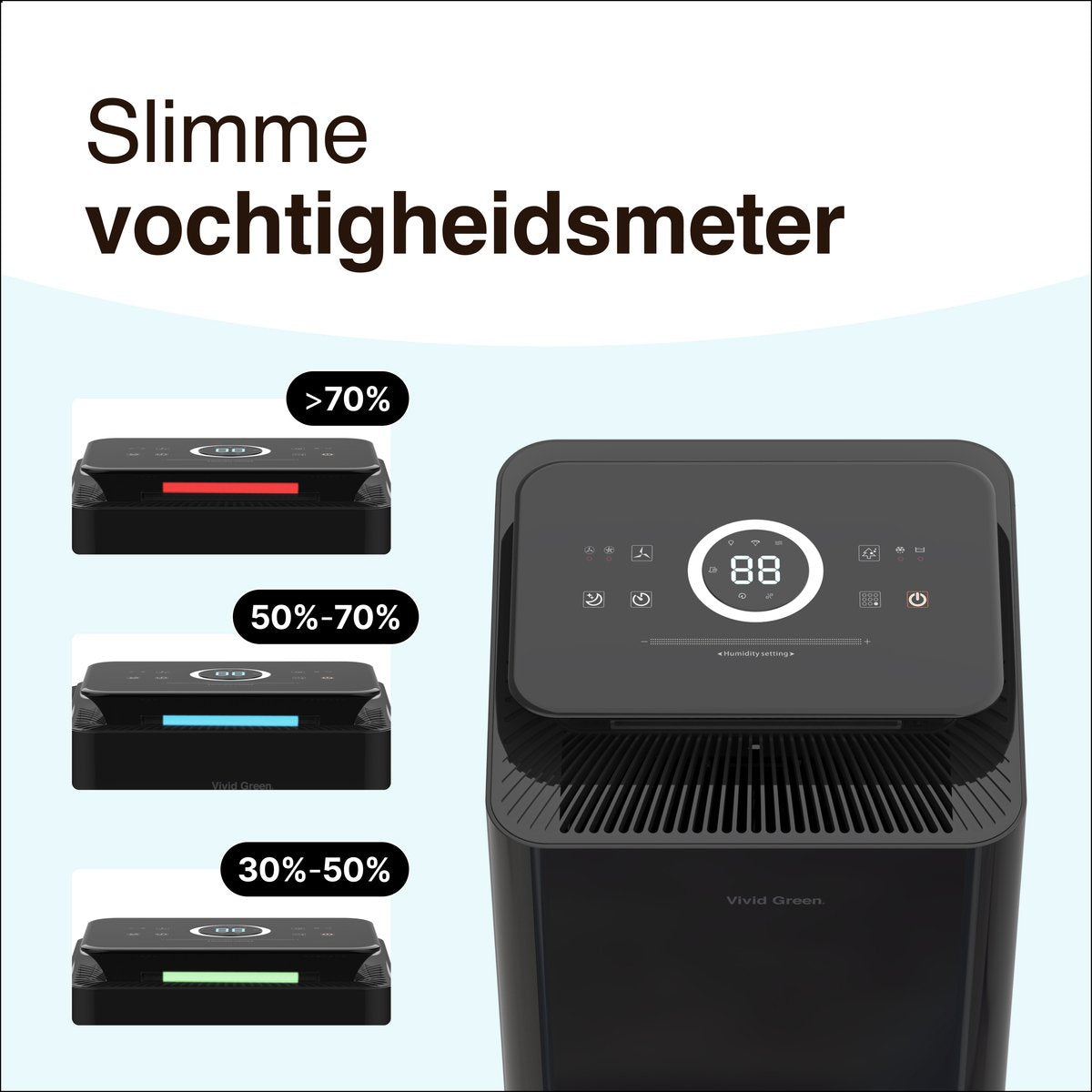 Vivid Green Luchtontvochtiger 12L Zwart