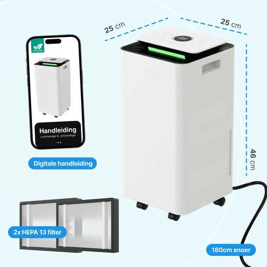 Vivid Green Luchtontvochtiger 12L Wit