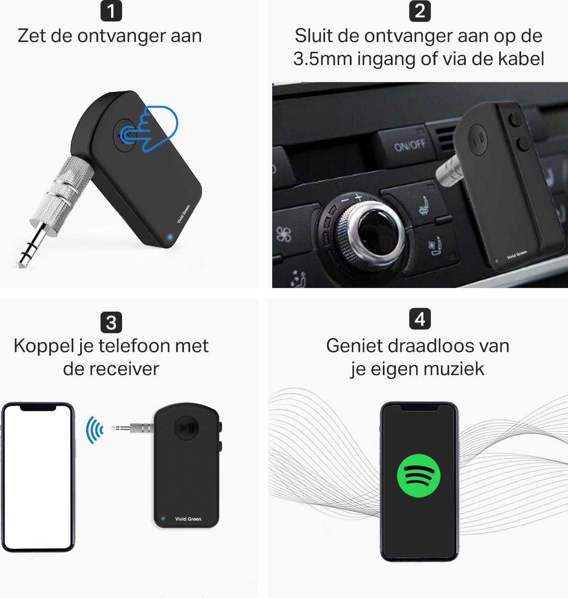 Handsfree bellen Auto Bluetooth Audio Receiver