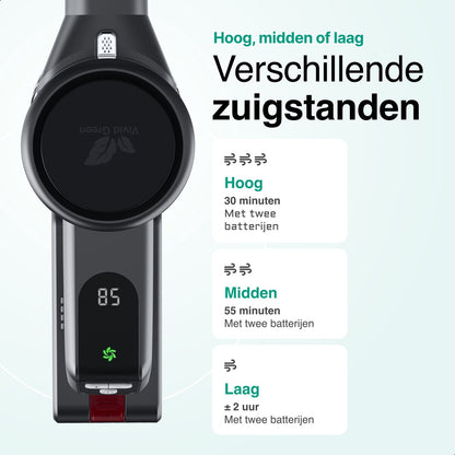 Steelstofzuiger Turbo 300W met extra Accu