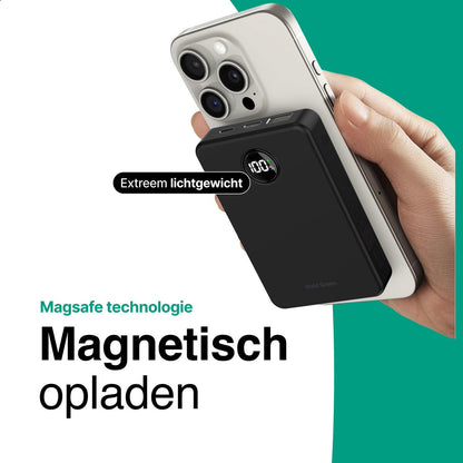 Draadloze Powerbank 10.000 mAh zwart