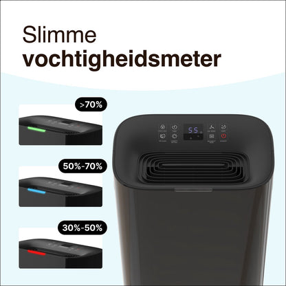 Luchtontvochtiger en Luchtreiniger 20L zwart
