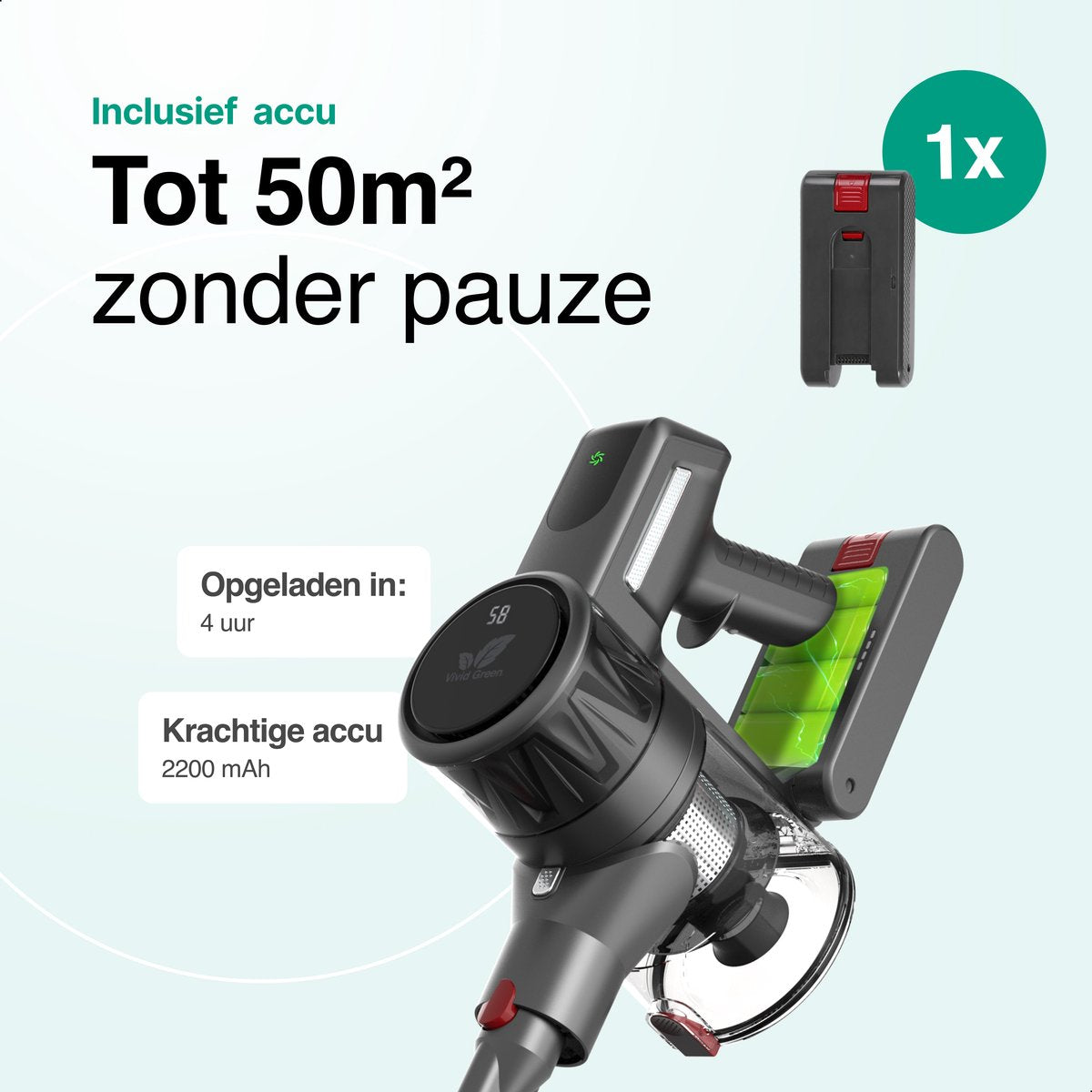 Steelstofzuiger Draadloos 300 Watt