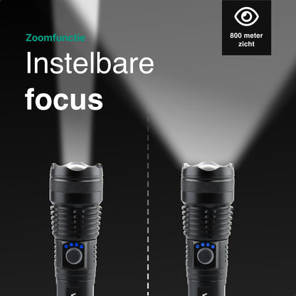 Zaklamp LED 5000mAh Oplaadbaar