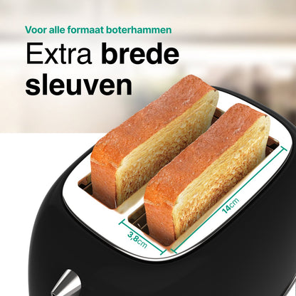 Retro Broodrooster met Tostiklemmen