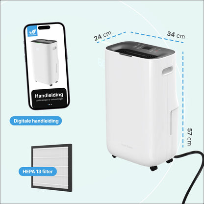 Luchtontvochtiger en Luchtreiniger 25L wit
