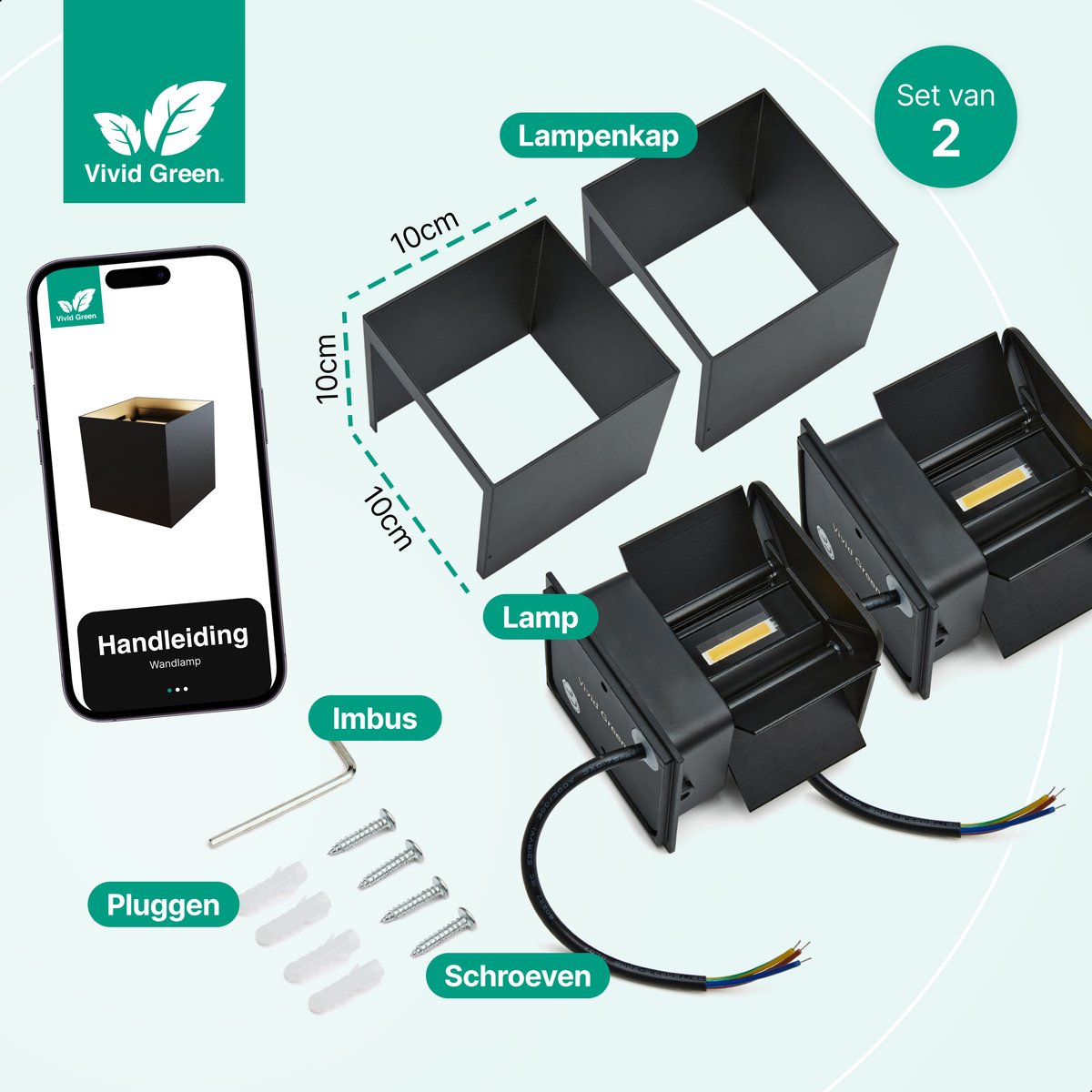 Wandlamp 2 stuks