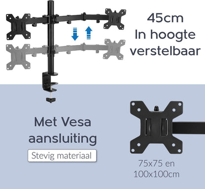 Dubbele Monitor Arm