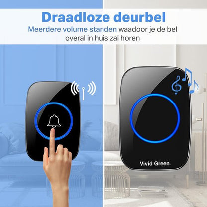 Vivid Green Draadloze Deurbel