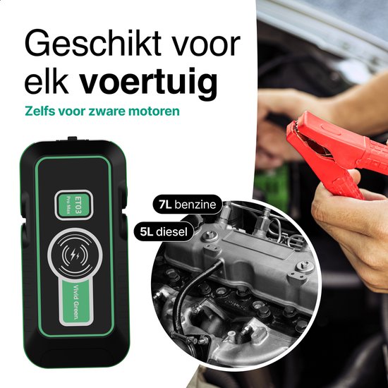 Vivid Green Jumpstarter voor auto