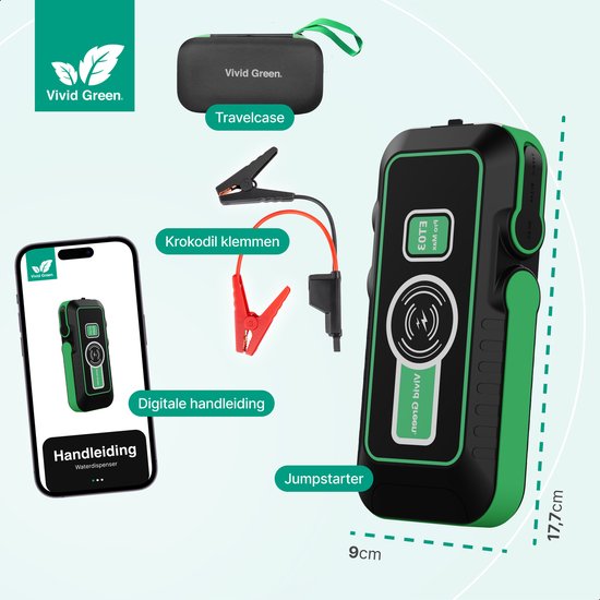 Vivid Green Jumpstarter voor auto