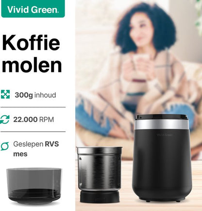 Vivid Green Elektrische Koffiemolen