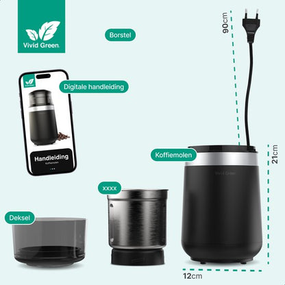 Vivid Green Elektrische Koffiemolen