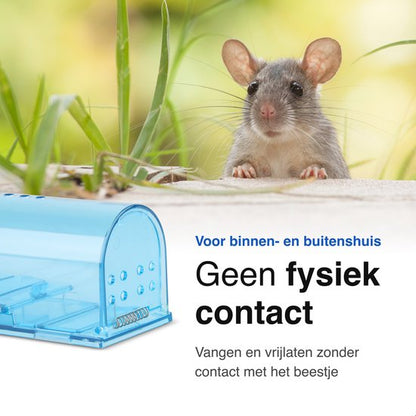Vivid Green 2-Pack Diervriendelijke muizenval voor binnen & buiten blauw