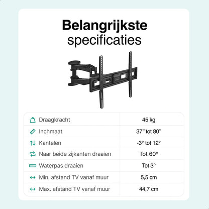 Vivid Green Tv Beugel Draaibaar en Kantelbaar