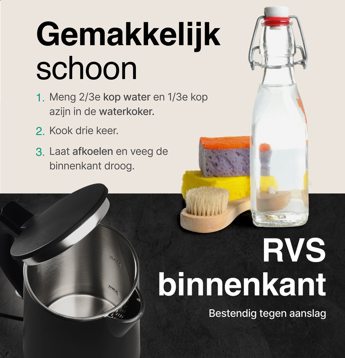 Vivid Green Waterkoker Dubbelwandig 2200W