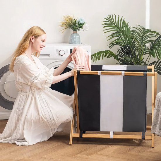Vivid Green Wasmand met 3 vakken
