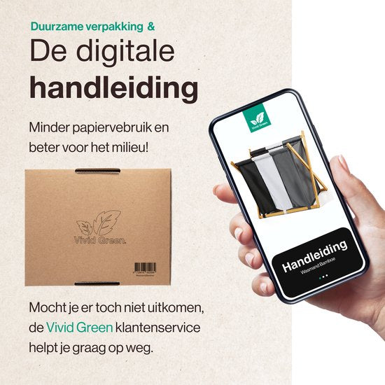 Vivid Green Wasmand met 3 vakken