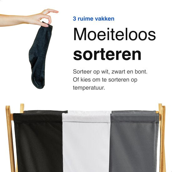 Vivid Green Wasmand met 3 vakken