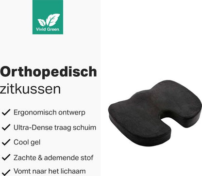 Vivid Green Orthopedisch Zitkussen