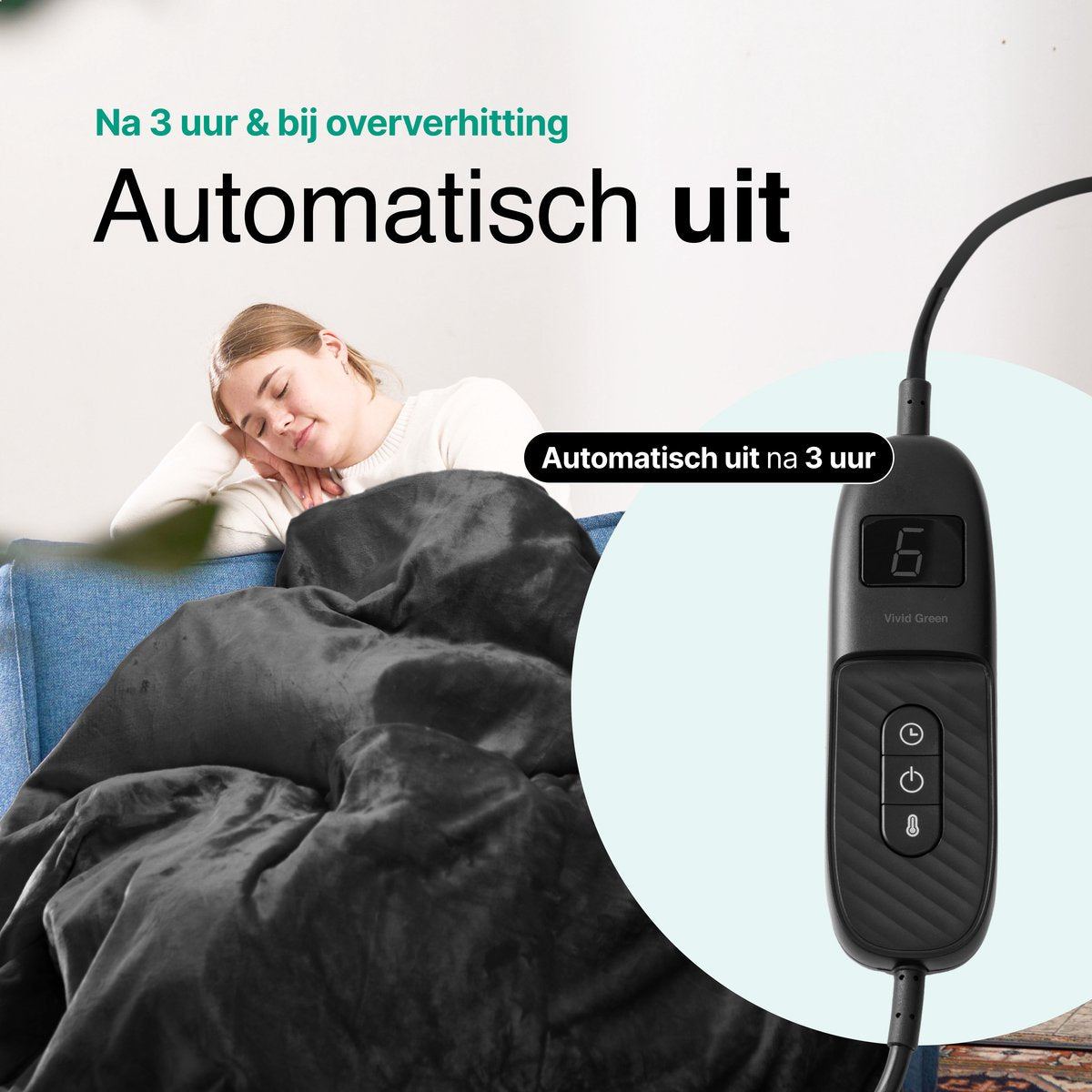 Vivid Green Elektrische Warmtedeken