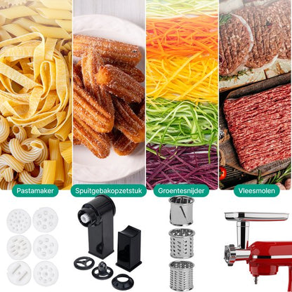 Vivid Green Keukenmachine Multifunctioneel Rood