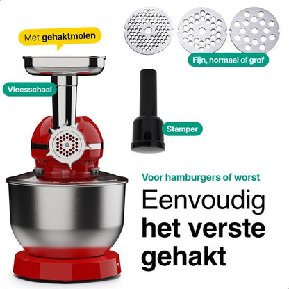 Vivid Green Keukenmachine Multifunctioneel Rood