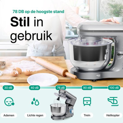 Vivid Green Keukenmachine 2000W Grijs
