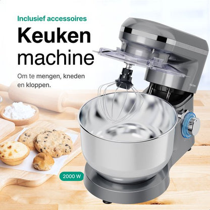 Vivid Green Keukenmachine 2000W Grijs
