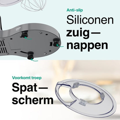 Vivid Green Keukenmachine 2000W Grijs