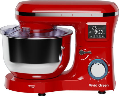 Vivid Green Keukenmachine met Display Rood