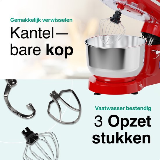 Vivid Green Keukenmachine met Display Rood