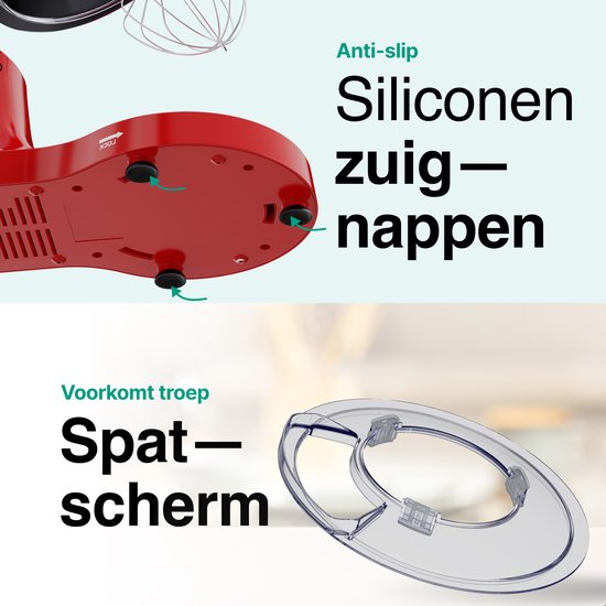 Vivid Green Keukenmachine met Display Rood