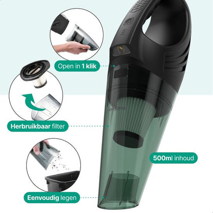 Vivid Green Kruimelzuiger Met Lamp Zwart