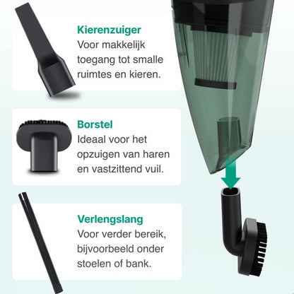 Vivid Green Kruimelzuiger Met Lamp Zwart
