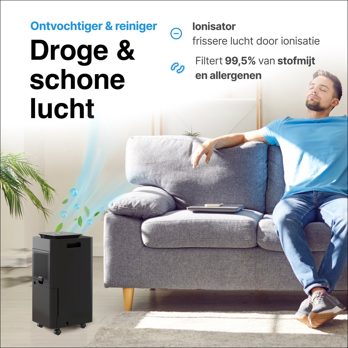 Vivid Green Luchtontvochtiger 12L Zwart