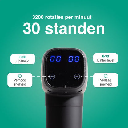 Vivid Green Massage Gun 6 Opzetstukken